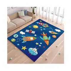 KIVARA - Alfombra Infantil Estampada 80x120 cm Espacio