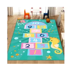 KIVARA - Alfombra Infantil Estampada 80x120 cm Oceano