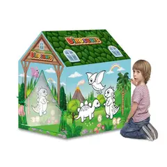 KIVARA - Carpa Infantil Creativa Para Pintar Casita Juegos T-REX