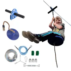 AUCKLAND OUTDOOR - Tirolesa 30m Con Freno Juego Zipline Kit Tirolina Canopy