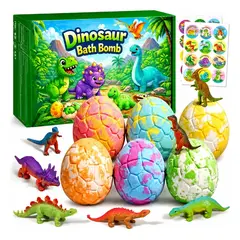 GENERICO - X12 Huevos Sorpresas Dinosaurios Bombas De Baño Juguete Viral