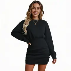 HAMI BOUTIQUE - Vestido de Invierno Negro