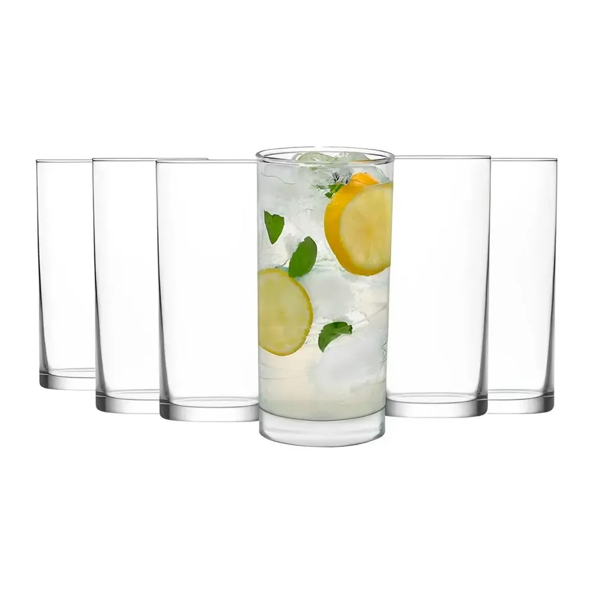 GENERICO - Vasos De Agua Laurel 300ml Vidrio Pack 6 Unidades Transparentes