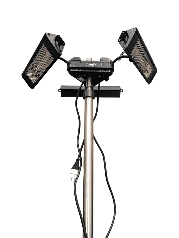 ANWO Estufa Calefactor Triple Exterior para Terraza o Patio Eléctrico e Infrarrojo 3000W