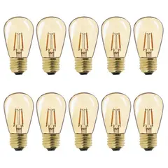 MEGABRIGHT - Pack 10 Ampolleta E-27 Filamento 2W Cálido