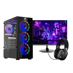 SNAKE GAMER - Pc + Monitor 24 Ryzen 5 5600gt 16gb 256gb Office