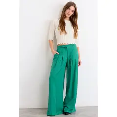 IO - Pantalon Liso Mujer Verde