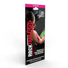 ROCKTAPEGO - Cinta Kinesiológica 4 Tiras Pre Cortadas 25 Cm Color Rosada