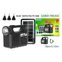 GENERICO - Radio Linterna Solar 3 Ampolletas kit Emergencia