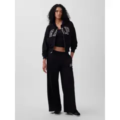 GAP - Pantalón Mujer Logo Buzo Baggy Negro