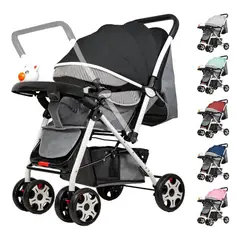 EVERSO - Coche De Paseo Bebé Plegable Reversible Infantil Reclinable