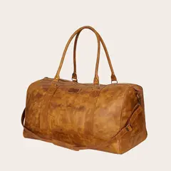 OLKI - Bolso de Viaje en Cuero Natural Futaleufu - Café