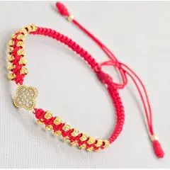 GENERICO - Brazalete Adulto Herraje Clover Oro Laminado 18k