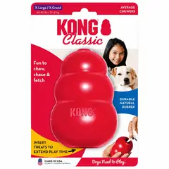 KONG - Juguete Classic para Perros de Goma Interactiva Talla XL