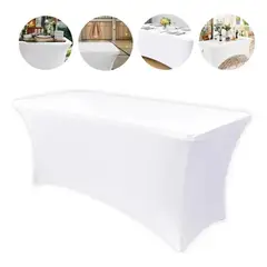 GENERICO - Funda de Mantel Tela Spandex para Evento color Blanco
