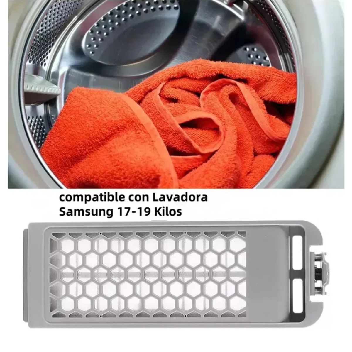 GENERICO - 2pcs de Filtros de repuesto compatible con  Lavadora Samsung (15,17,18,19) Kilos