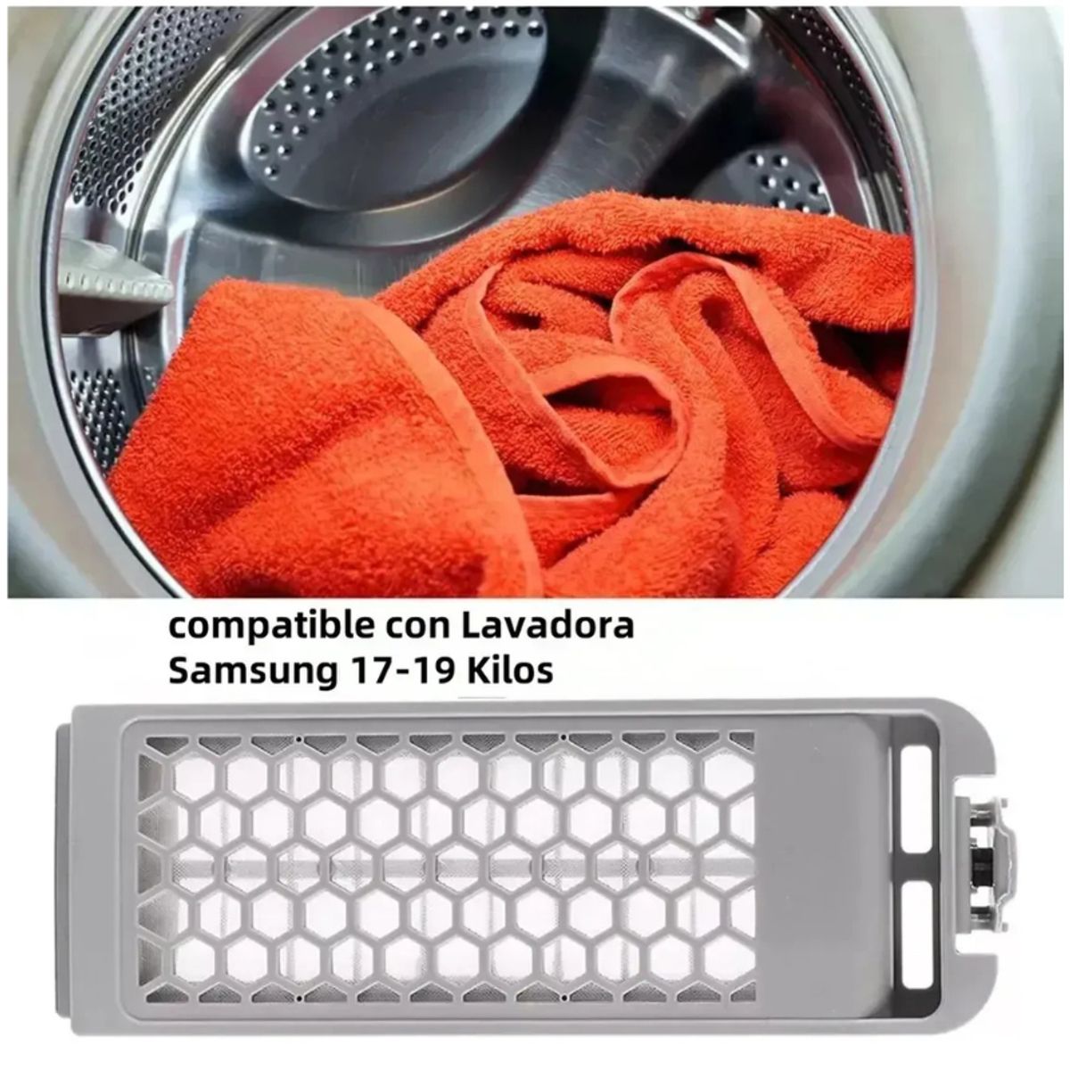 GENERICO - 2pcs de Filtros de repuesto compatible con  Lavadora Samsung (15,17,18,19) Kilos