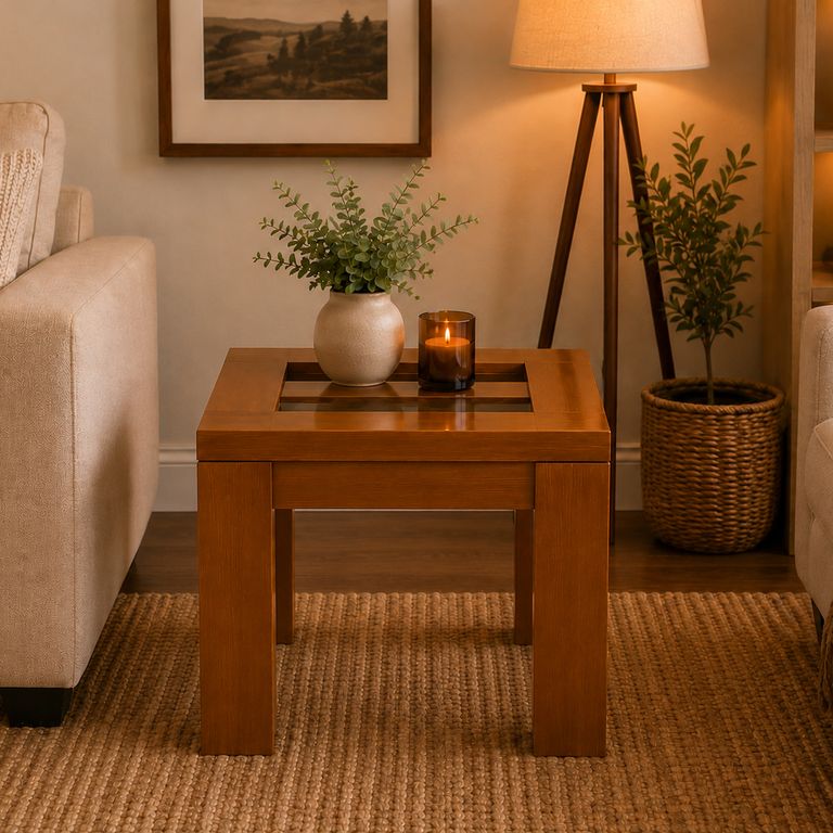 Mesa lateral Boston color Caramelo