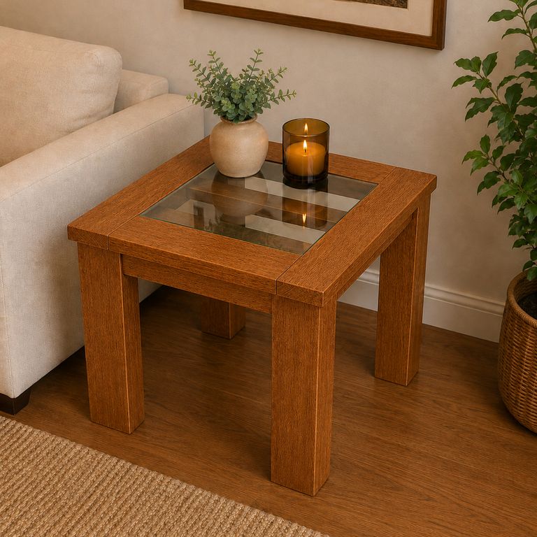Mesa lateral Milan color Caramelo