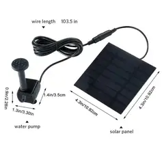 GENERICO - Bomba para fuente de agua 1.4w sumergible con panel solar