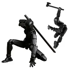 OEM - Figura De Acción Articulada, Robot Movil 14 Cm, Magnética Negro