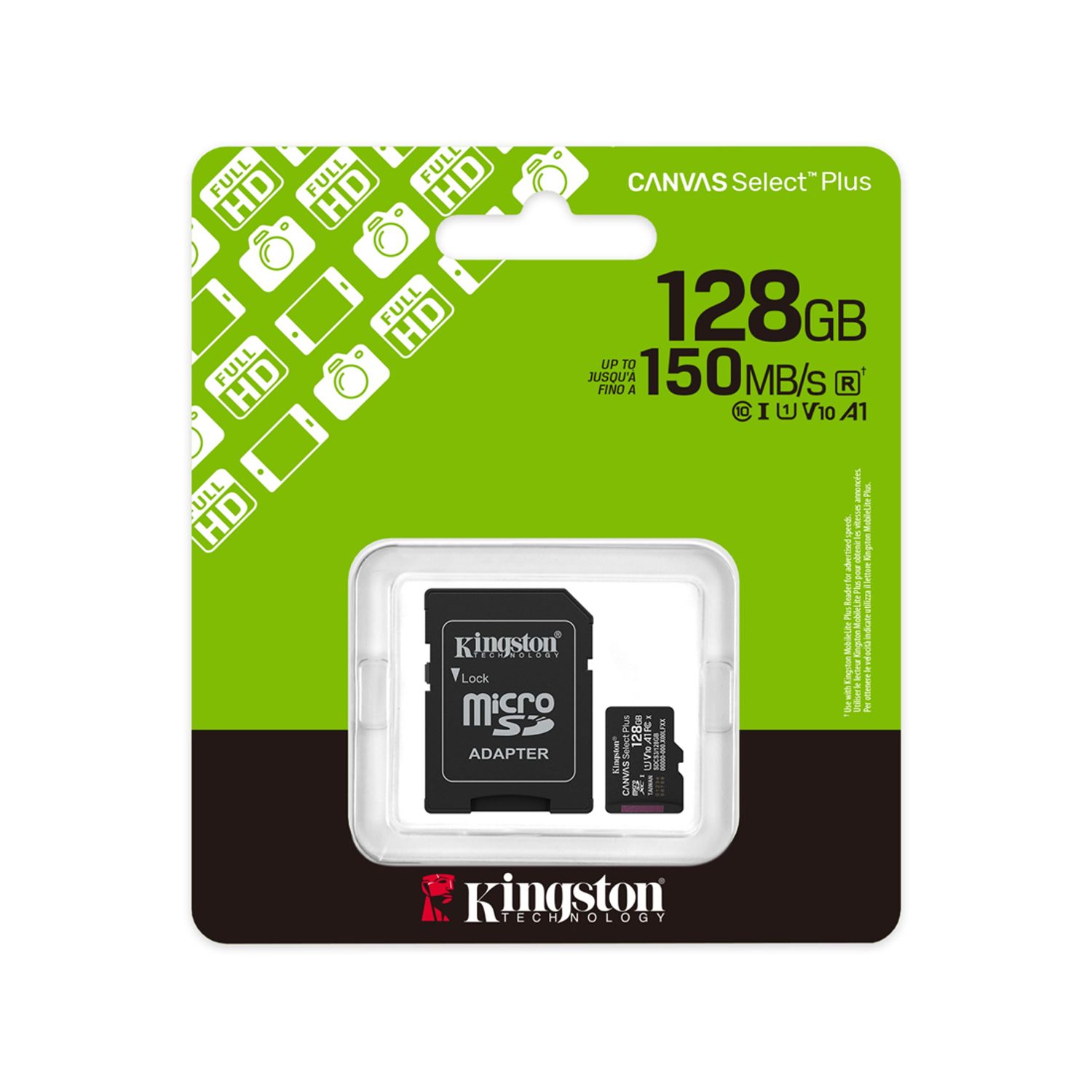 Memoria Kingston 128GB 150MBs Micro SDXC Canvas Select Plus