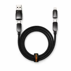 MOXOM - Cable Multifuncion USB A USB C Lightning 100W 1M