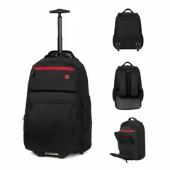 GENERICO - Mochila Con Ruedas Notebook 47L Impermeable Oxford Viaje 58x37x22 cm