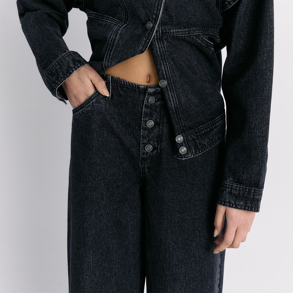 LOUNGE - Pantalón Mujer Sin Pretina Denim