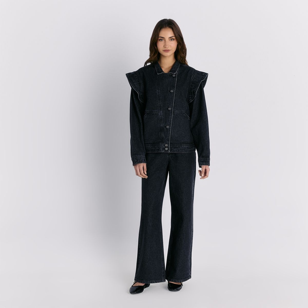 LOUNGE - Pantalón Mujer Sin Pretina Denim