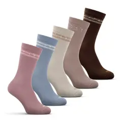 TOP - Calcetines Niña Media Caña Deportivos Con Lurex Pack 5 C1