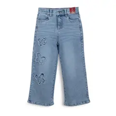 PILLIN - Jeans Niña Baggy con Mariposas Denim