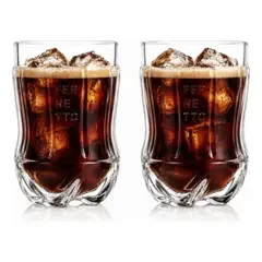 KITCHENWARE - Set 2 Vasos Fernetto Botella Cortada Vidrio 650 ML