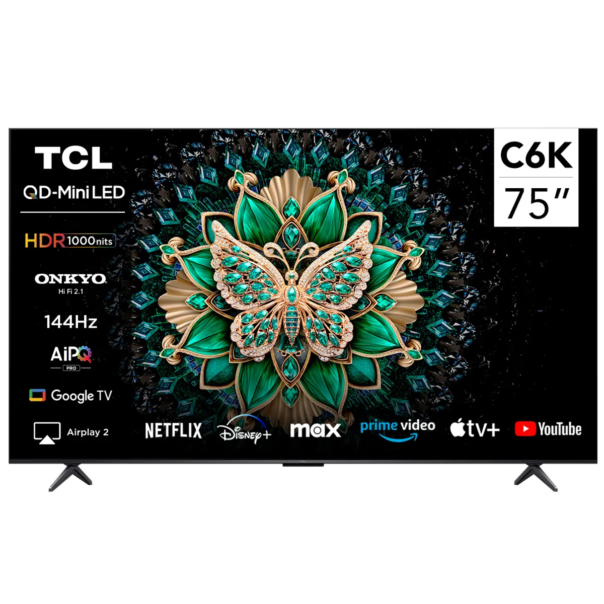 TCL - Smart TV 75 TCL 4K QLED Mini LED 75C6K