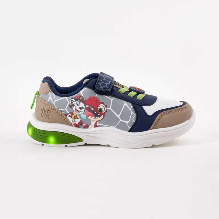 Zapatilla Luces Niño Marshalll & Dino Gris