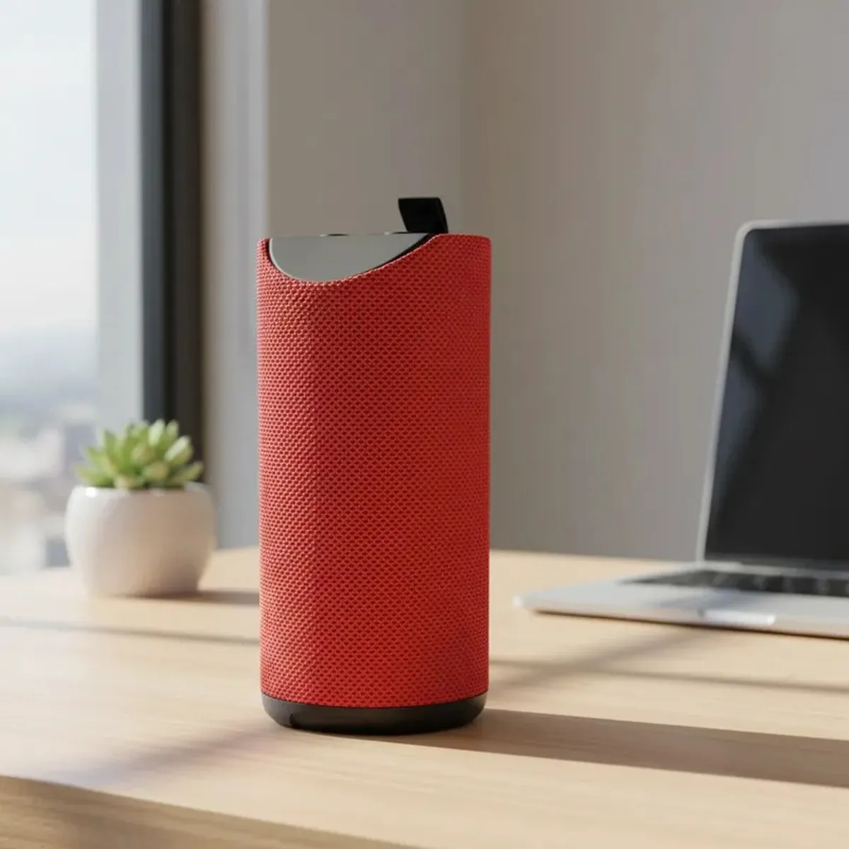 GENERICO - Parlante Bluetooth Portátil Resistente al Agua Rojo