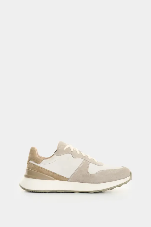Vélez Zapatilla Tenis En Gamuza Mujer Marina Crema
