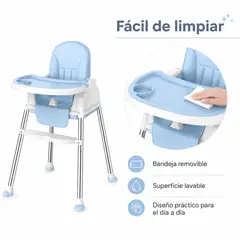 IRM - Silla De Comer Asiento Plegable Para Niños 4 En 1 Color Rosa