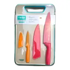 KEEP - Tabla Cocina + Cuchillos Antiadherentes Cocina Premium Multicolor