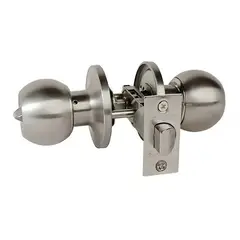 ANDESLOCK - Cerradura Pomo Aa44-ai Acero Inoxidable Baño/dormitorio Gris