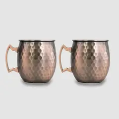WAYU - Copper Mug Set Acero Inoxidable Capa De Cobre