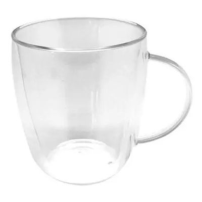 Glasso Tazon Vidrio Doble Pared 470Ml Transparente