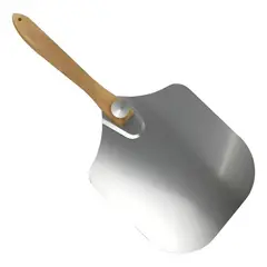 QUINCHO - Pala Espátula Pizza Acero Inoxidable Mango Madera 63 Cm Café