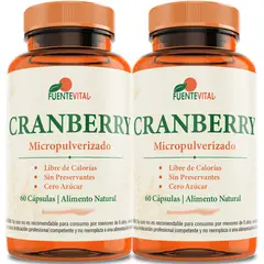 FUENTEVITAL - 2 CRANBERRY - ARANDANO ROJO 60 CAPSULAS VEGETALES - 400 MG