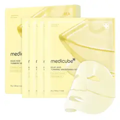 MEDICUBE - Mascarillas Faciales en Gel con Ácido Kójico y Cúrcuma 4 Unidades