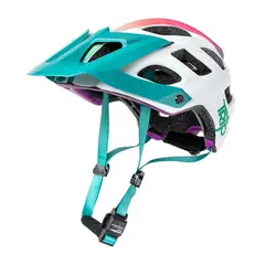 TRIP - Casco Bicicleta Ciclismo MTB Enduro Certificado White/Turq