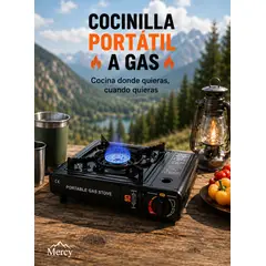 MOVI - Cocinilla Portátil a Gas Butano con Maleta para Camping