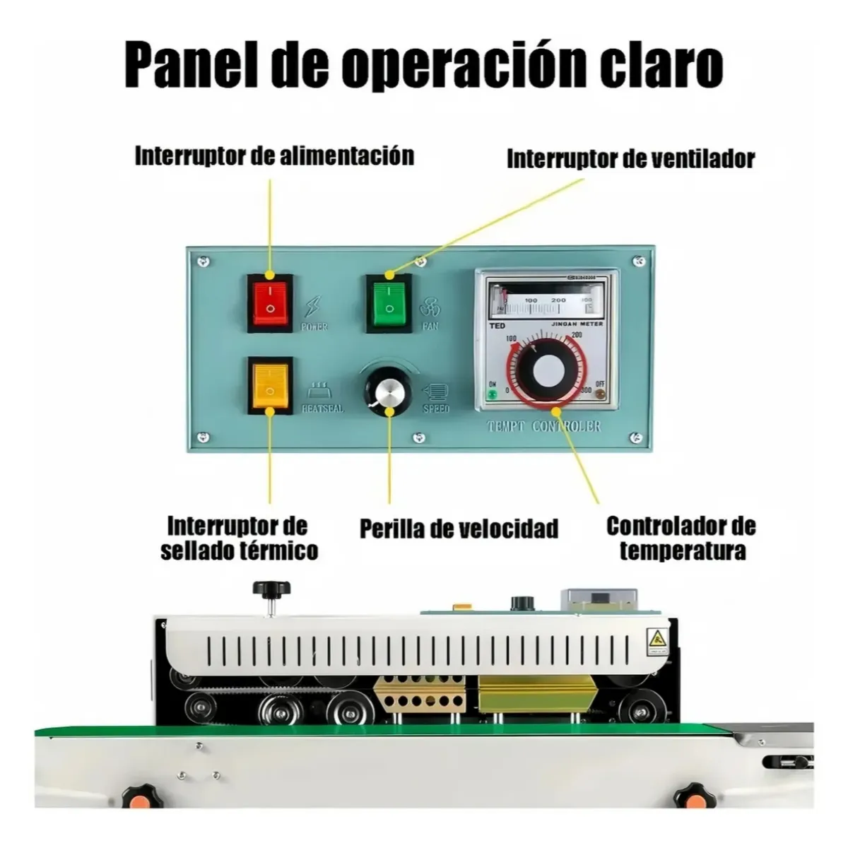 VIDA BUENAS - Máquina Selladora De Banda Continua Automatizada Plateada