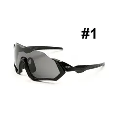 GENERICO - Lentes de Ciclismo Deportivos B-090 UV400 Marco TR90 Negro Rojo Amarillo