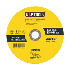 UYUSTOOL - Disco Corte Metal 7 Pulgadas 180mm Pack X10 Uyustools